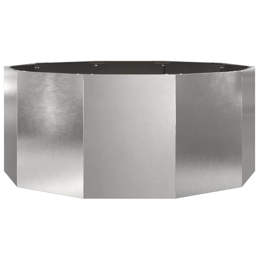 Pflanzkübel Silber 120 x 120 x 50 cm Edelstahl