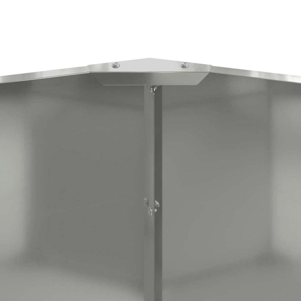 Pflanzkübel Silber 120 x 120 x 50 cm Verzinkter Stahl