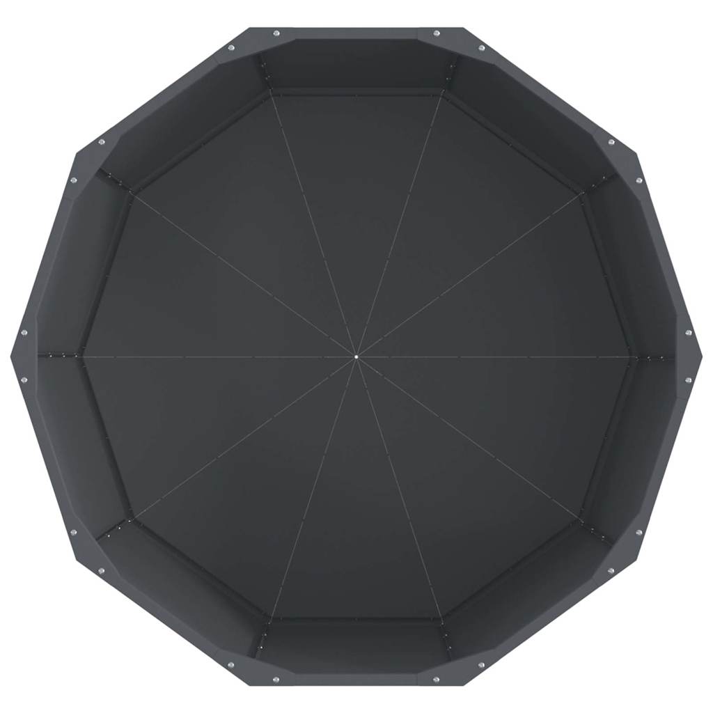 Pflanzkübel Anthrazit 90 x 90 x 50 cm Stahl