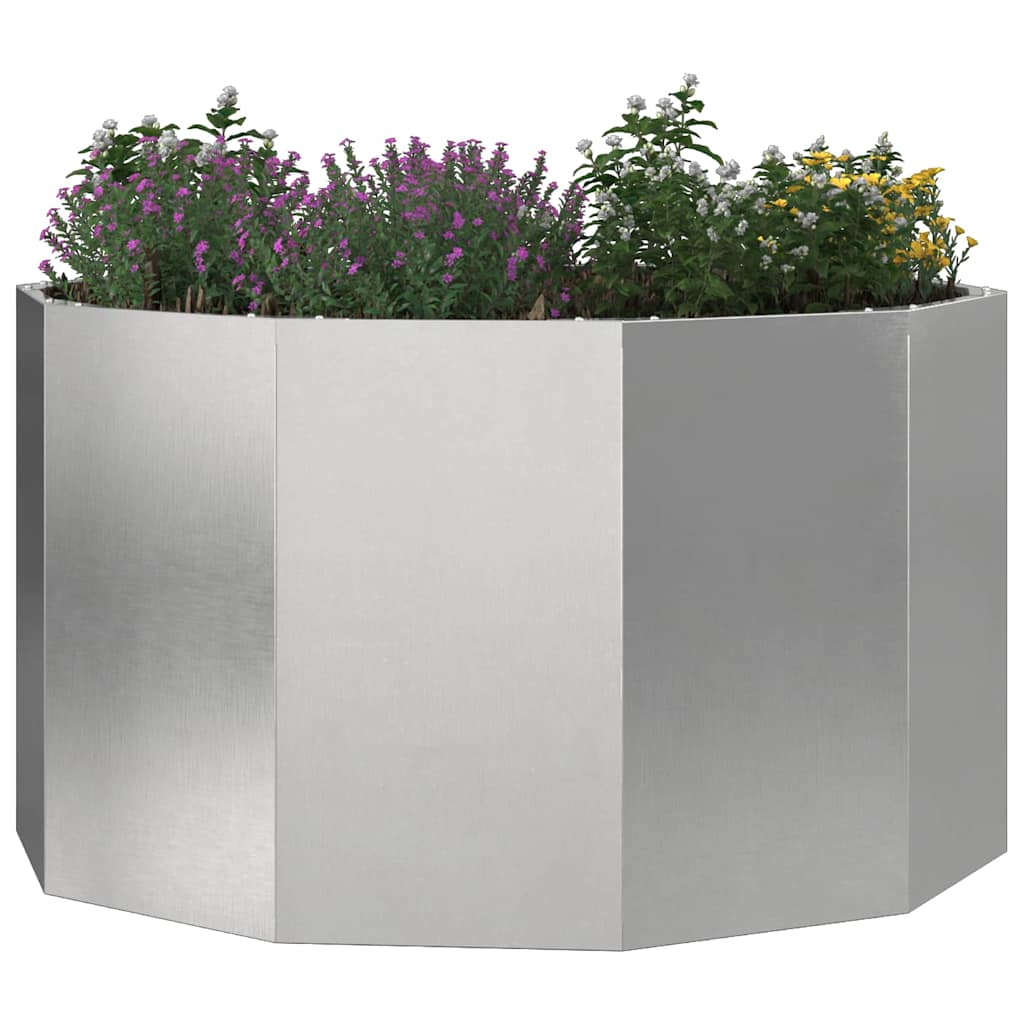 Pflanzkübel Silber 90 x 90 x 50 cm Edelstahl