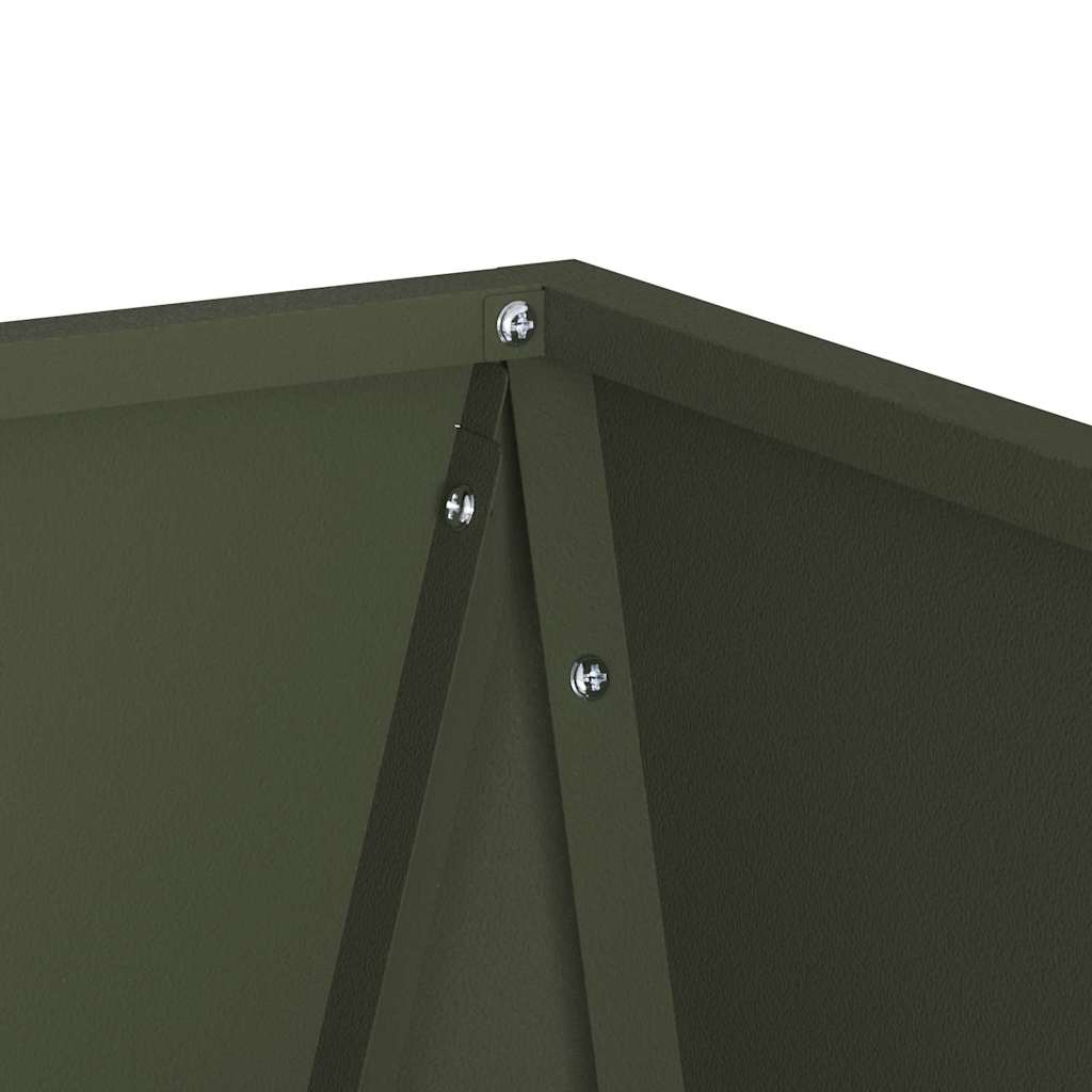 Pflanzkübel 2 pcs Olive Grün 30 x 30 x 75 cm Stahl