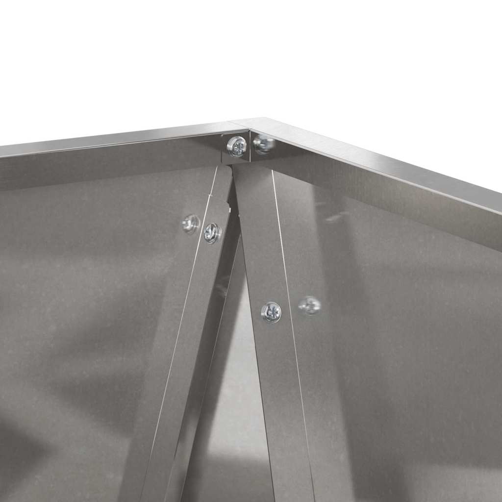 Pflanzkübel 2 pcs Silber 30 x 30 x 75 cm Edelstahl