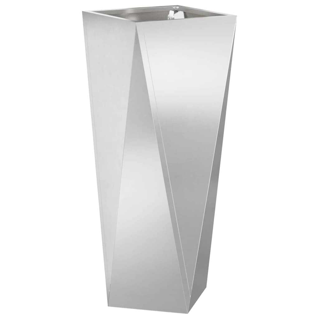 Pflanzkübel 2 pcs Silber 30 x 30 x 75 cm Edelstahl