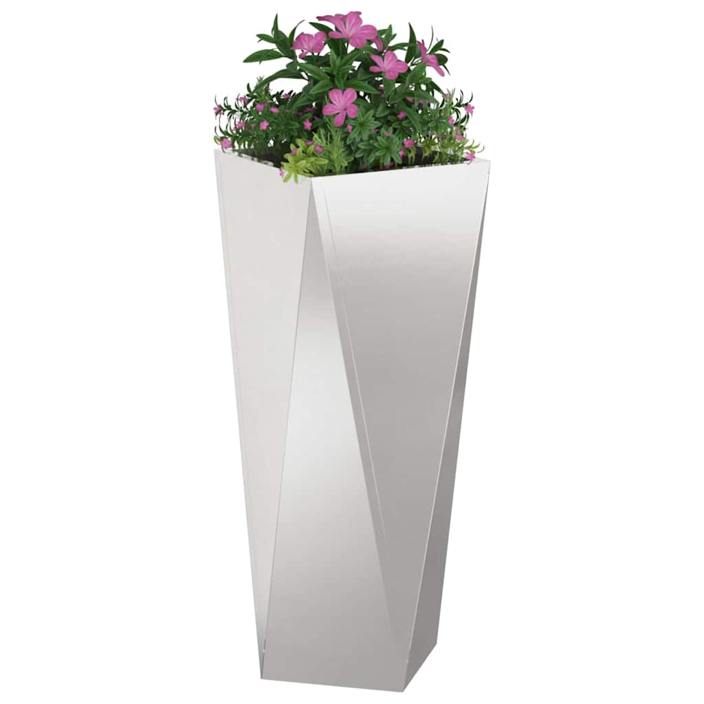 Pflanzkübel 2 pcs Silber 30 x 30 x 75 cm Edelstahl