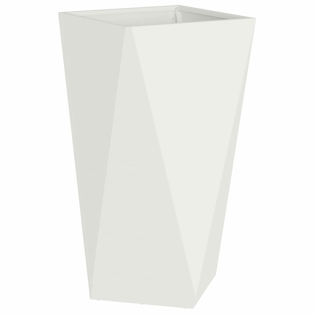Pflanzkübel 2 pcs Weiß 40 x 40 x 75 cm Stahl