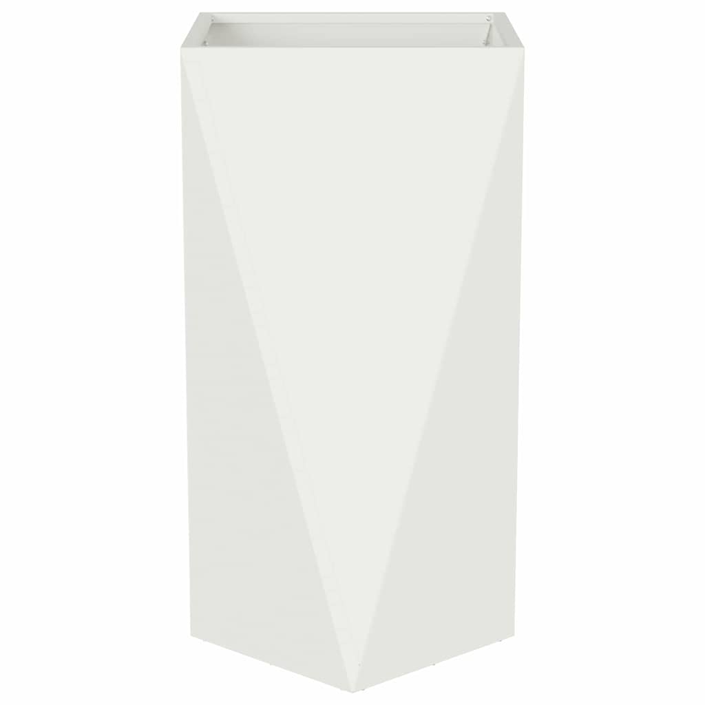 Pflanzkübel 2 pcs Weiß 40 x 40 x 75 cm Stahl