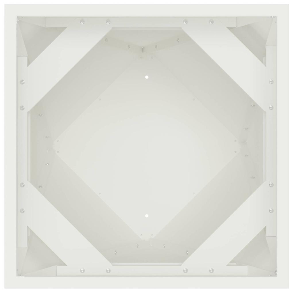 Pflanzkübel 2 pcs Weiß 40 x 40 x 75 cm Stahl