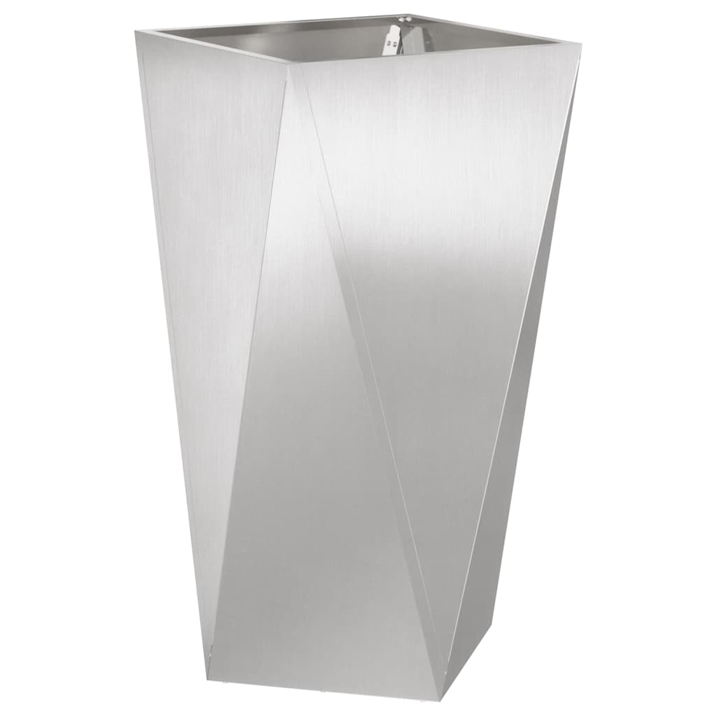 Pflanzkübel 2 pcs Silber 40 x 40 x 75 cm Edelstahl