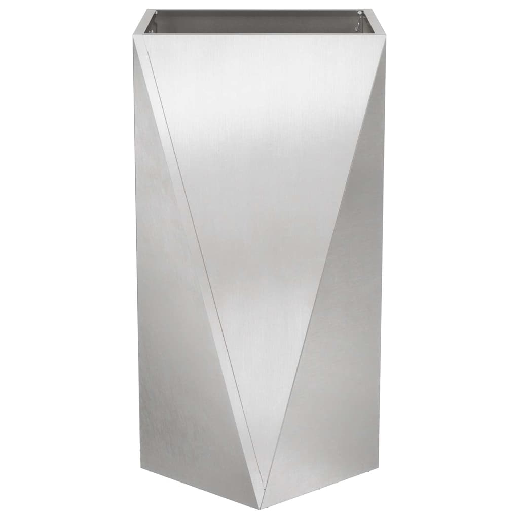 Pflanzkübel 2 pcs Silber 40 x 40 x 75 cm Edelstahl