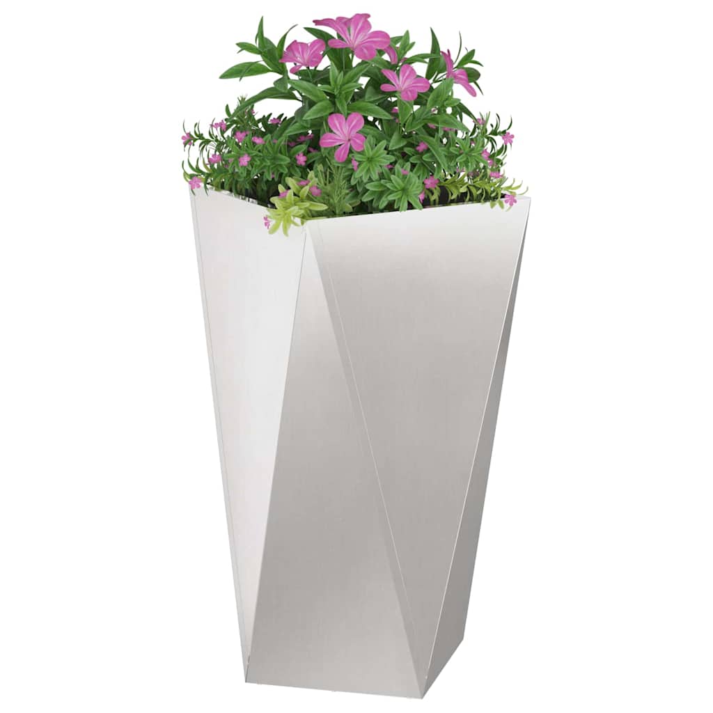 Pflanzkübel 2 pcs Silber 40 x 40 x 75 cm Edelstahl