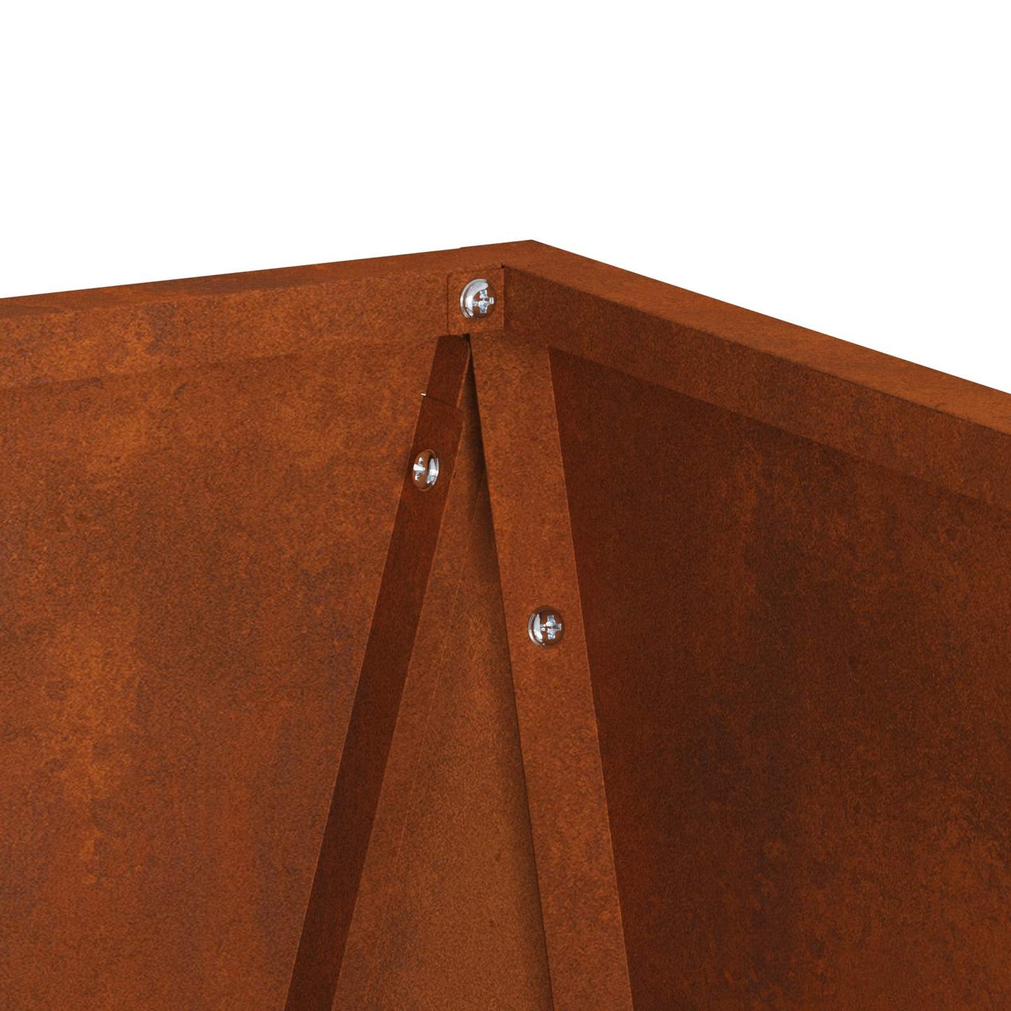 Pflanzkübel 2 pcs Rostig 40 x 40 x 75 cm Wetterfeststahl