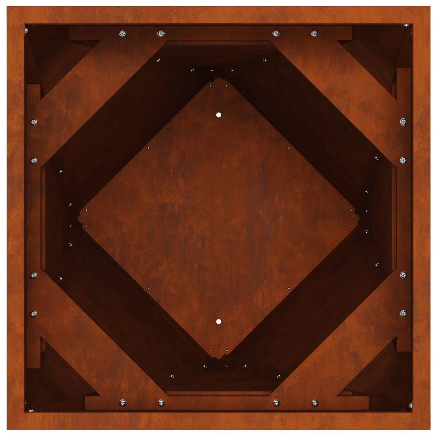 Pflanzkübel 2 pcs Rostig 40 x 40 x 75 cm Wetterfeststahl