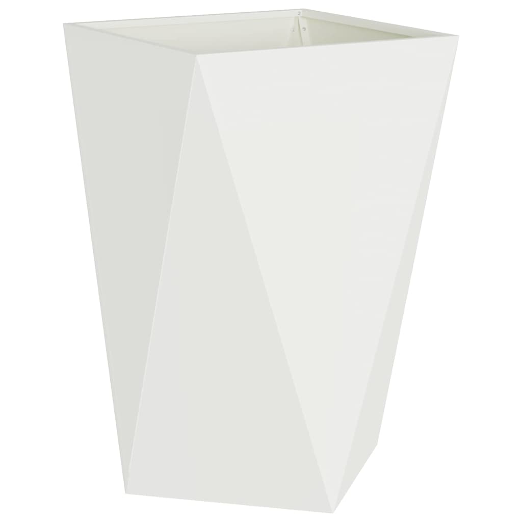 Pflanzkübel 2 pcs Weiß 50 x 50 x 75 cm Stahl