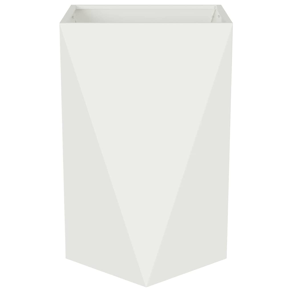 Pflanzkübel 2 pcs Weiß 50 x 50 x 75 cm Stahl