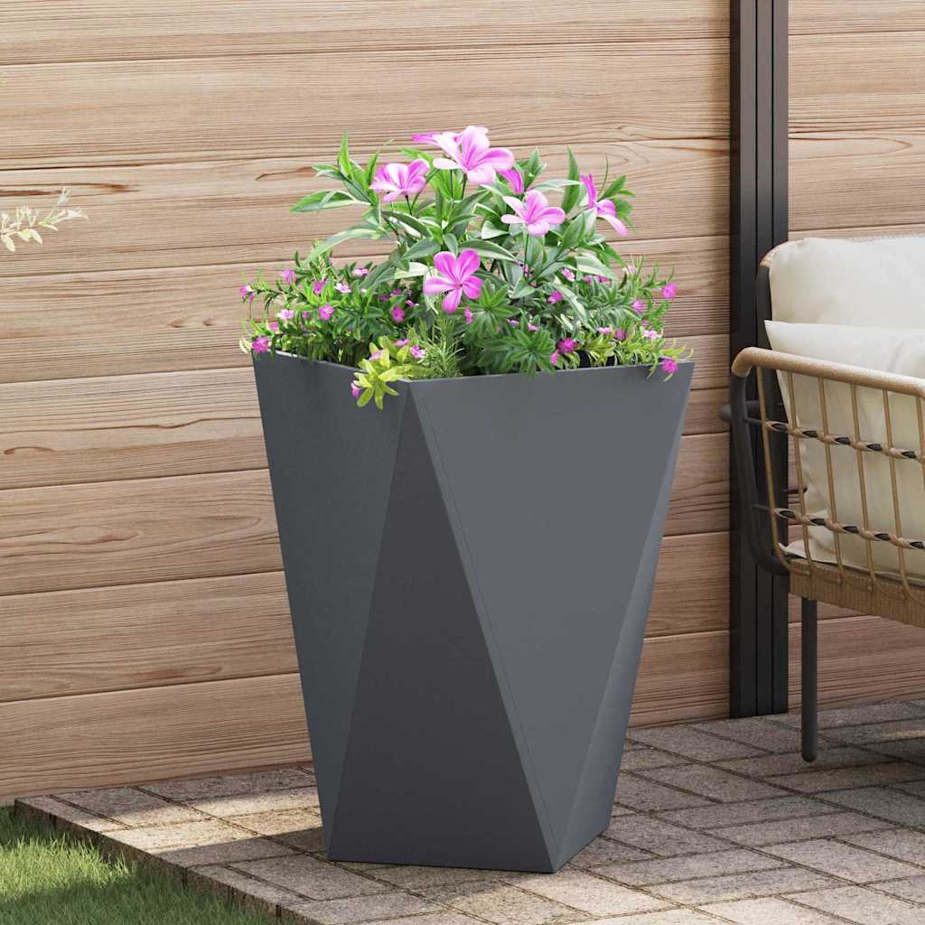 Pflanzkübel 2 pcs Anthrazit 50 x 50 x 75 cm Stahl