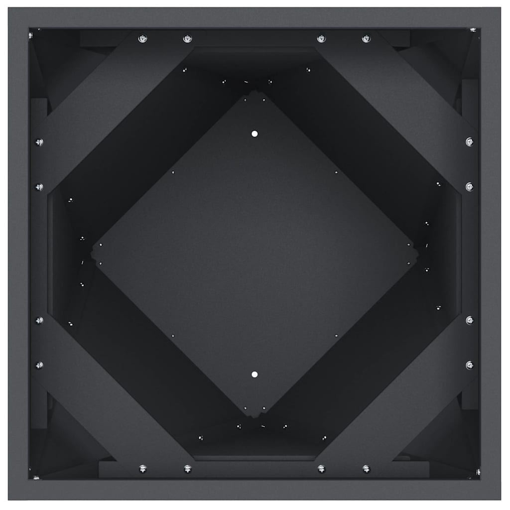 Pflanzkübel 2 pcs Anthrazit 50 x 50 x 75 cm Stahl