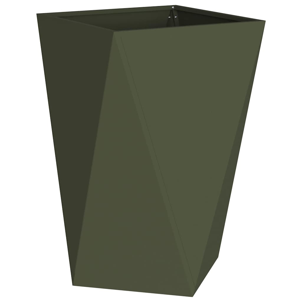 Pflanzkübel 2 pcs Olive Grün 50 x 50 x 75 cm Stahl