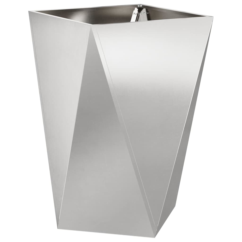 Pflanzkübel 2 pcs Silber 50 x 50 x 75 cm Edelstahl