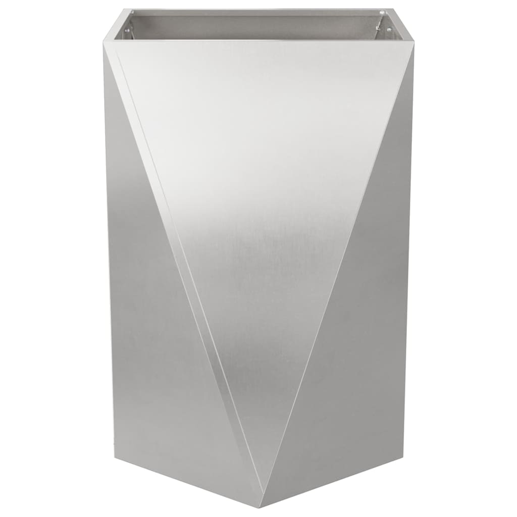 Pflanzkübel 2 pcs Silber 50 x 50 x 75 cm Edelstahl