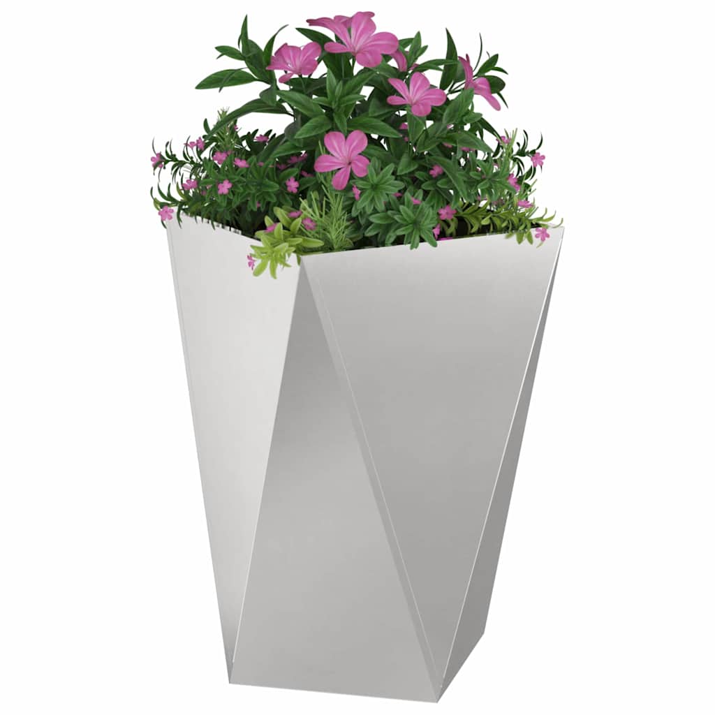 Pflanzkübel 2 pcs Silber 50 x 50 x 75 cm Edelstahl