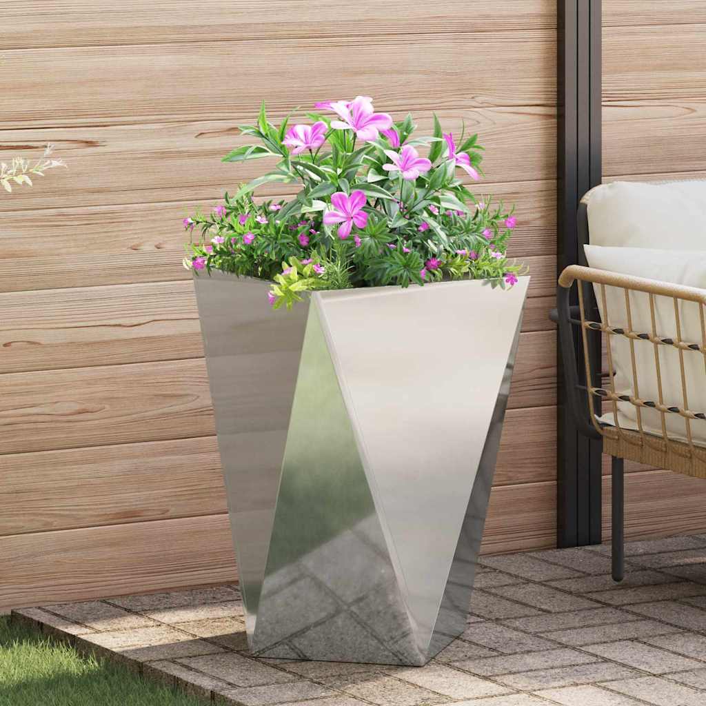 Pflanzkübel 2 pcs Silber 50 x 50 x 75 cm Verzinkter Stahl
