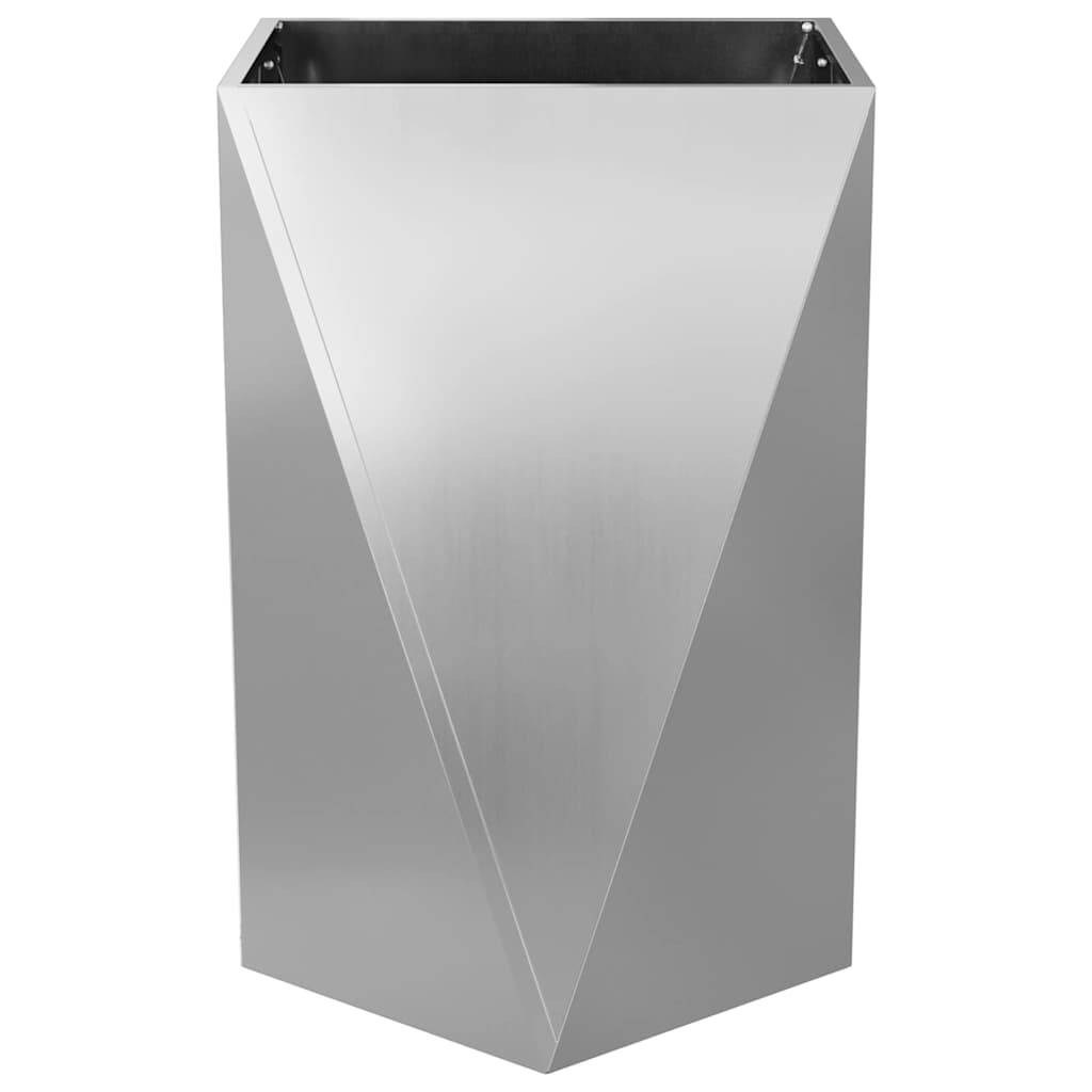 Pflanzkübel 2 pcs Silber 50 x 50 x 75 cm Verzinkter Stahl
