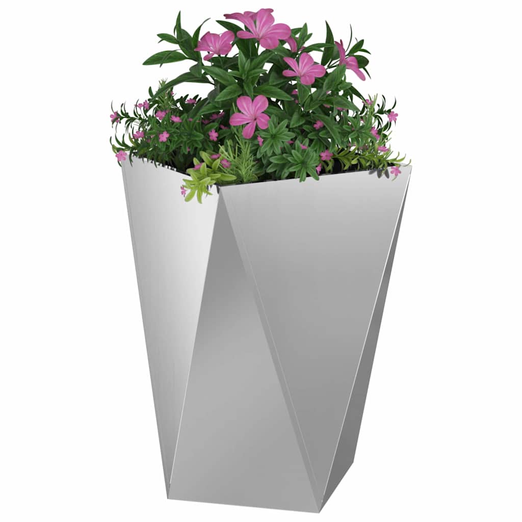 Pflanzkübel 2 pcs Silber 50 x 50 x 75 cm Verzinkter Stahl