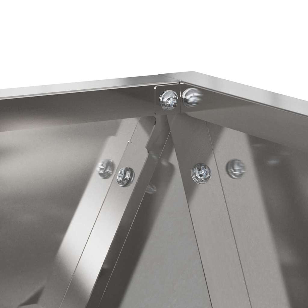 Pflanzkübel 2 pcs Silber 40 x 40 x 40 cm Edelstahl