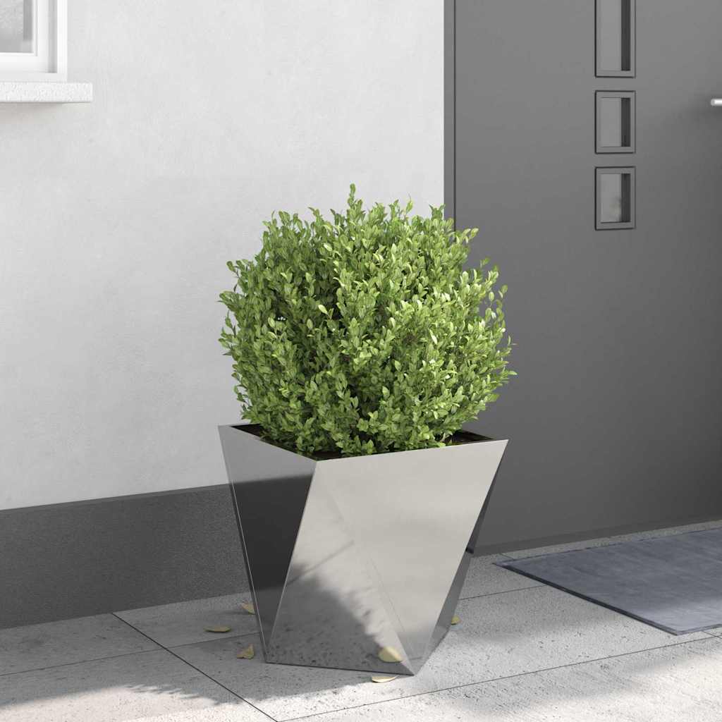 Pflanzkübel 2 pcs Silber 40 x 40 x 40 cm Edelstahl