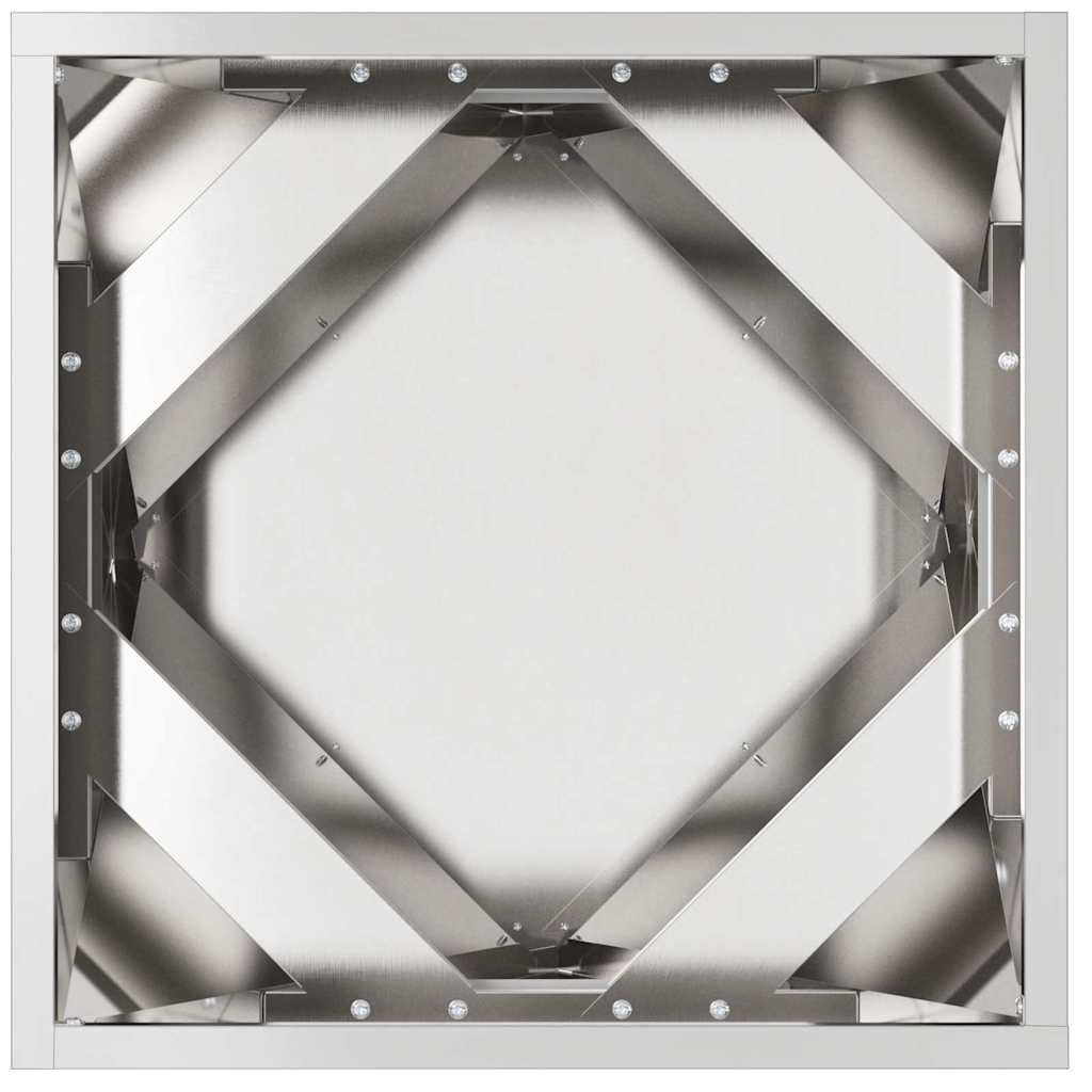 Pflanzkübel 2 pcs Silber 40 x 40 x 40 cm Edelstahl