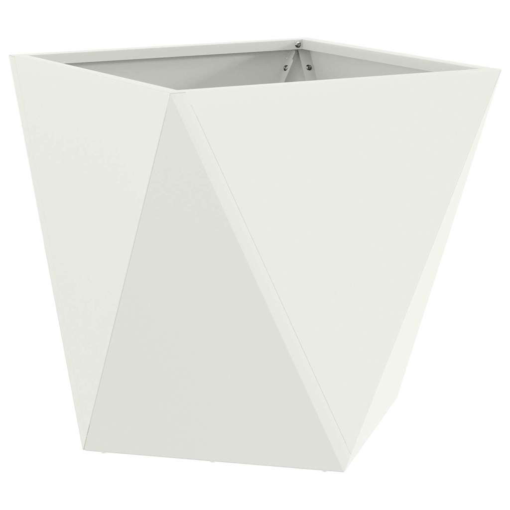 Pflanzkübel 2 pcs Weiß 50 x 50 x 50 cm Stahl