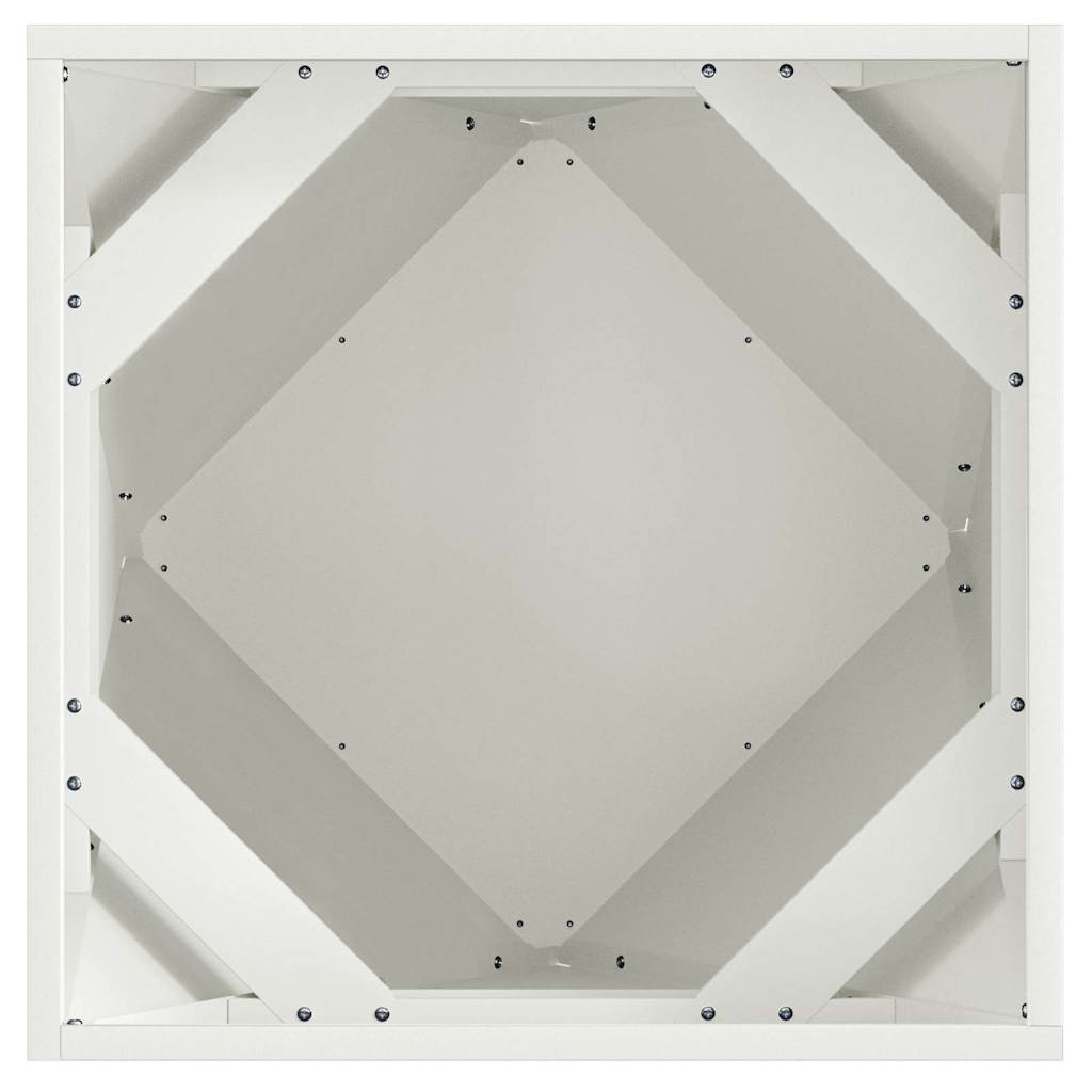 Pflanzkübel 2 pcs Weiß 50 x 50 x 50 cm Stahl