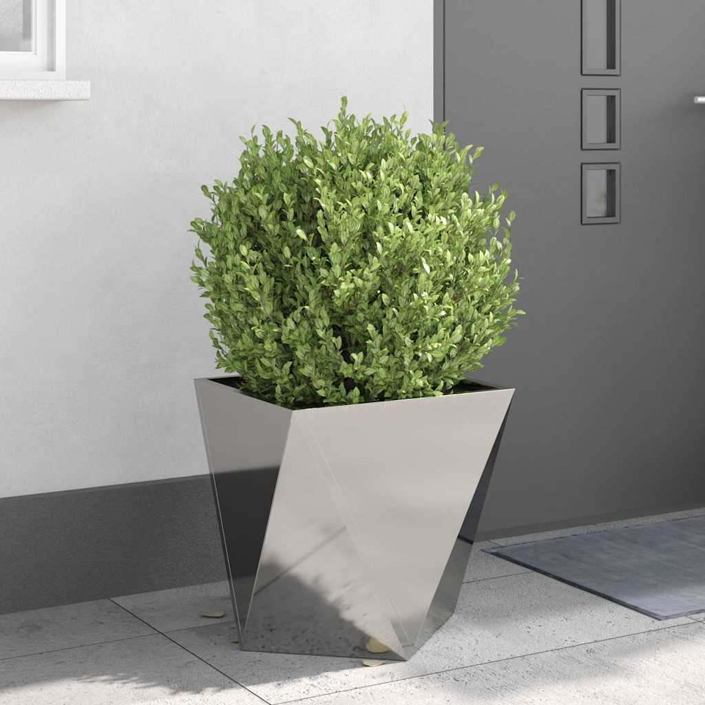 Pflanzkübel 2 pcs Silber 50 x 50 x 50 cm Edelstahl