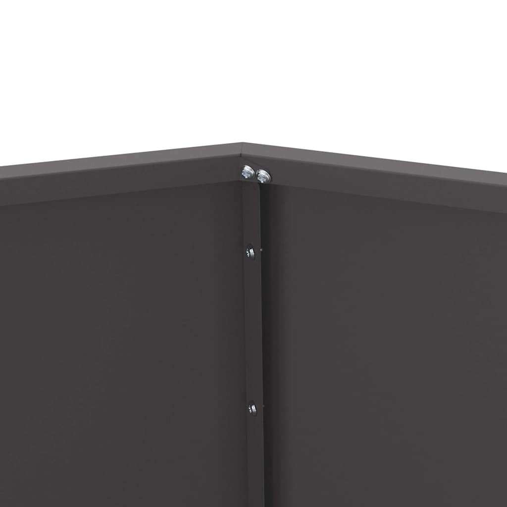 Pflanzkübel 2 pcs Schwarz 100 x 100 x 80 cm Stahl