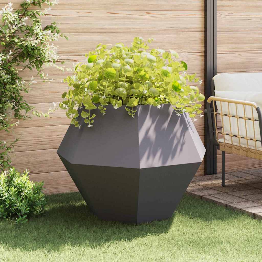 Pflanzkübel 2 pcs Schwarz 100 x 100 x 80 cm Stahl