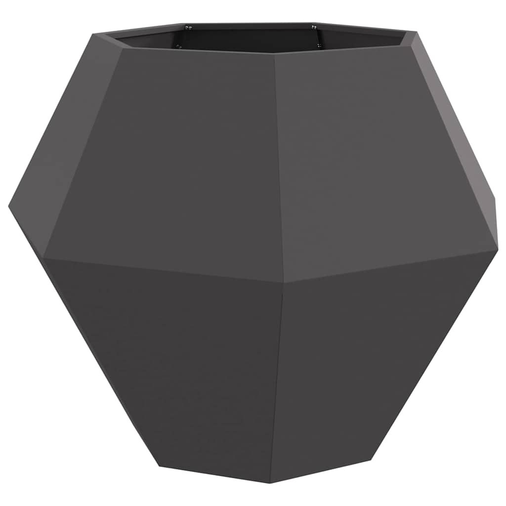 Pflanzkübel 2 pcs Schwarz 100 x 100 x 80 cm Stahl