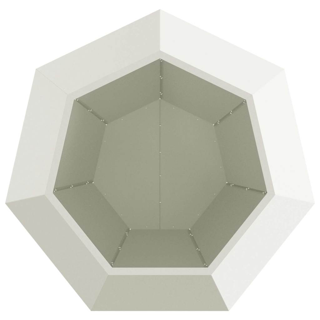 Pflanzkübel 2 pcs Weiß 100 x 100 x 80 cm Stahl