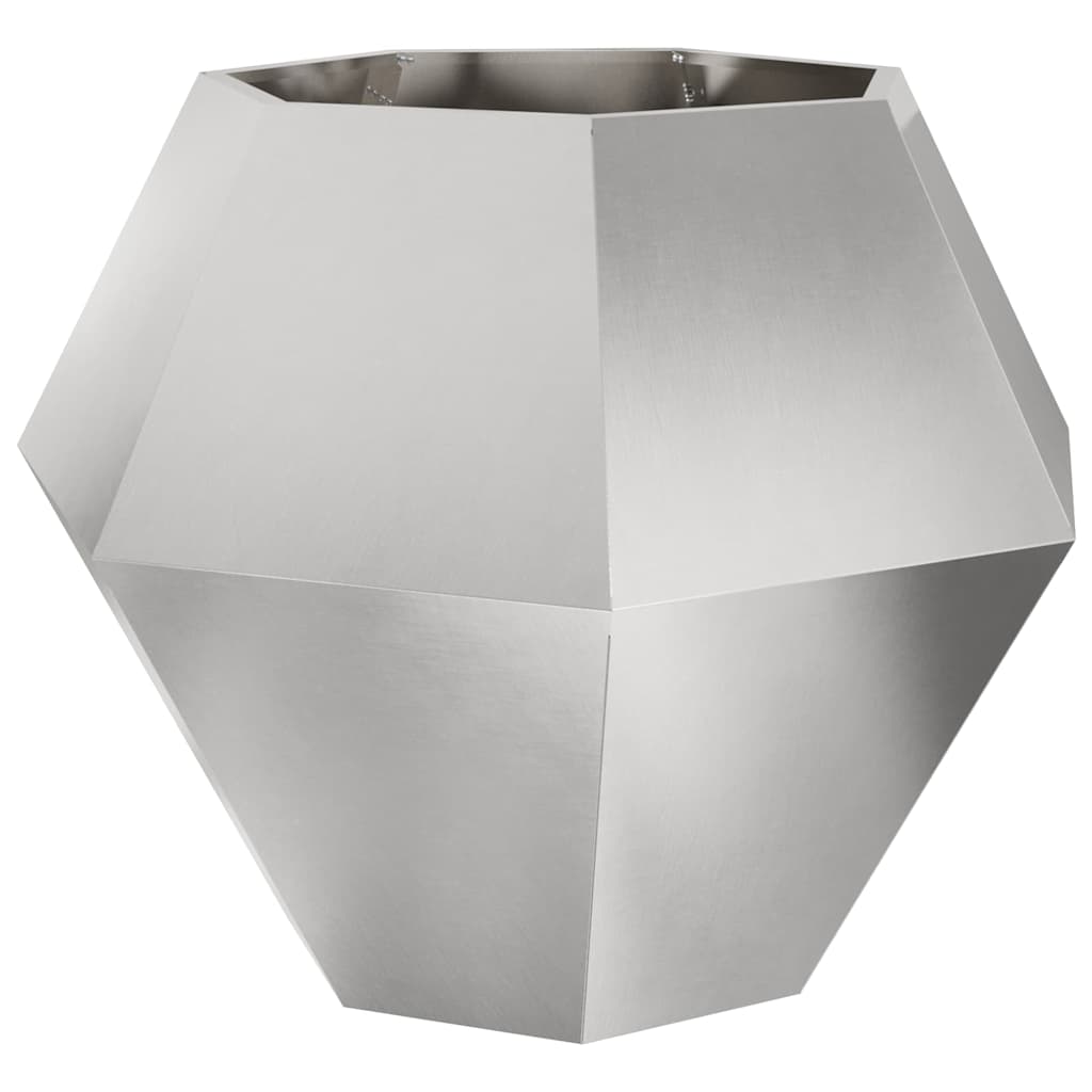 Pflanzkübel Silber 100 x 100 x 80 cm Edelstahl