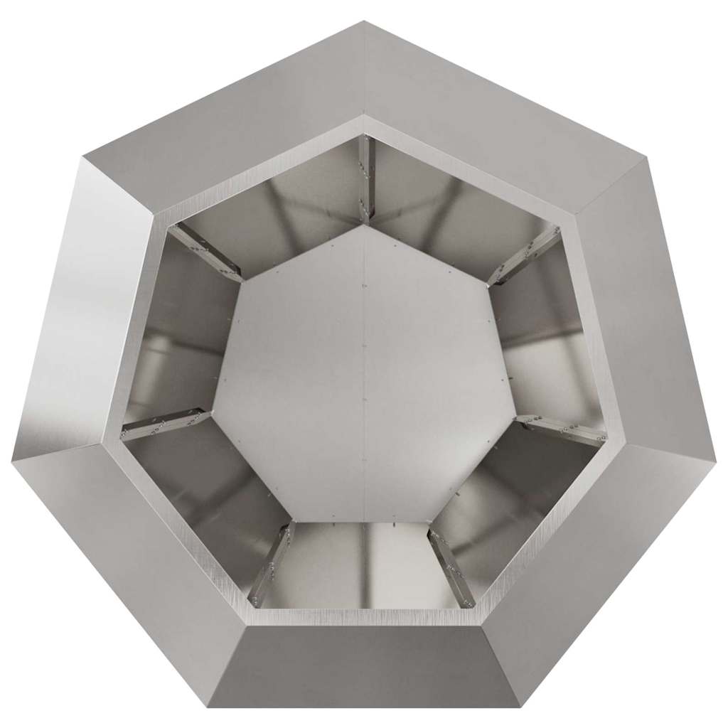 Pflanzkübel 2 pcs Silber 100 x 100 x 80 cm Edelstahl