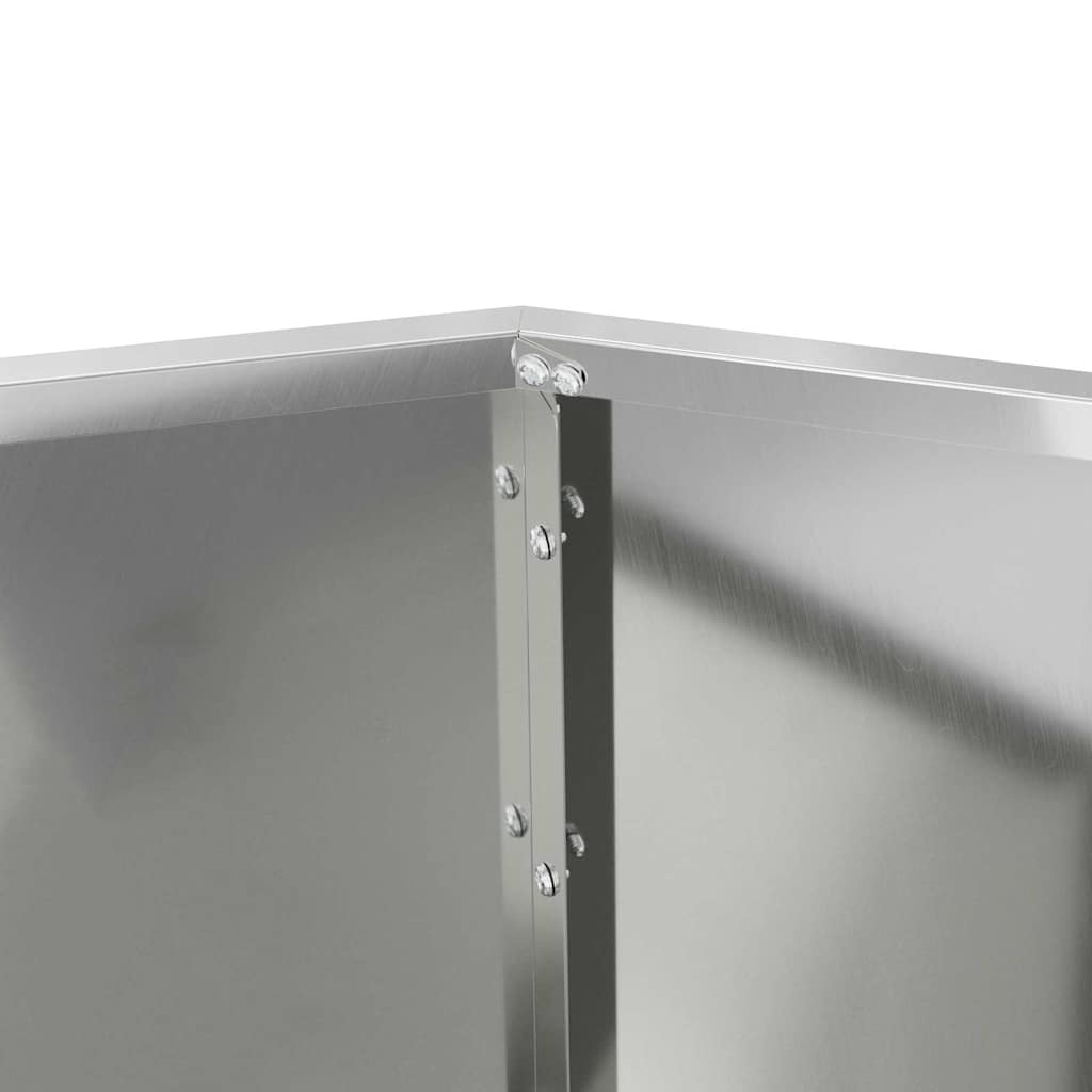 Pflanzkübel 2 pcs Silber 100 x 100 x 80 cm Verzinkter Stahl