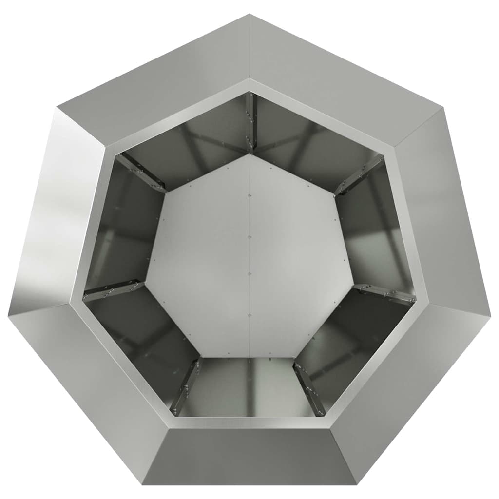 Pflanzkübel 2 pcs Silber 100 x 100 x 80 cm Verzinkter Stahl