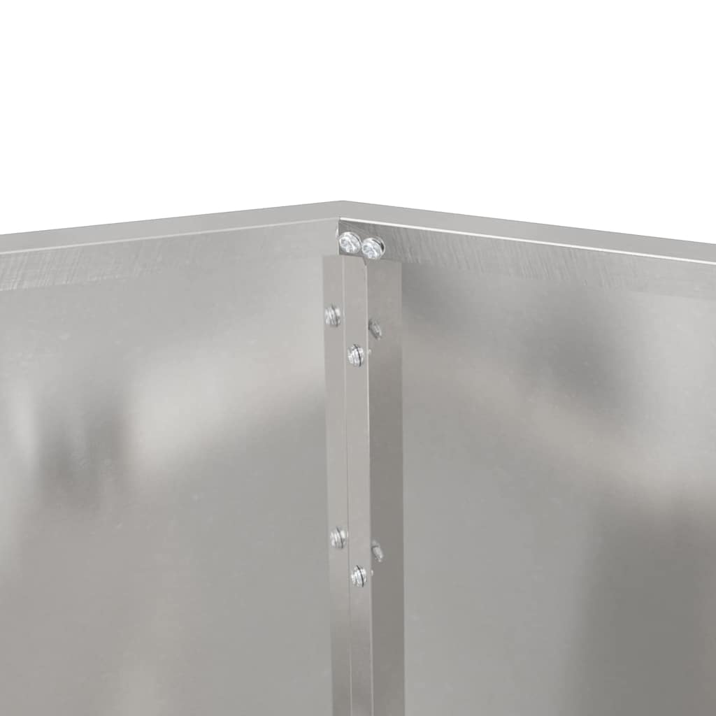 Pflanzkübel 2 pcs Silber 75 x 75 x 60 cm Edelstahl