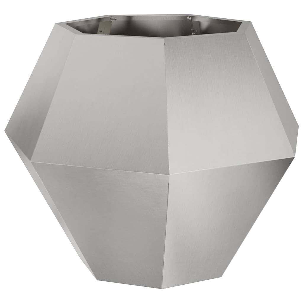 Pflanzkübel 2 pcs Silber 75 x 75 x 60 cm Edelstahl