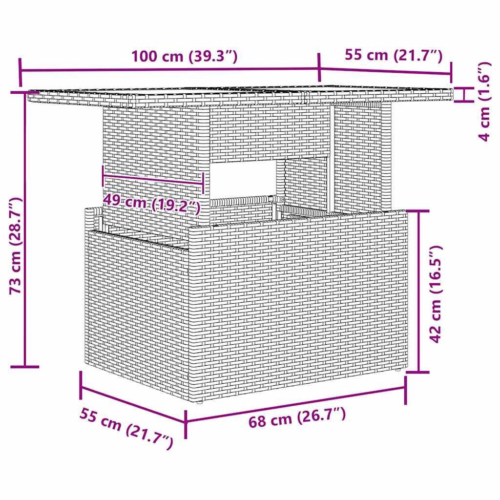 Gartensofa-set mit Kissen mit Kissen 11 pcs Schwarz Poly Rattan