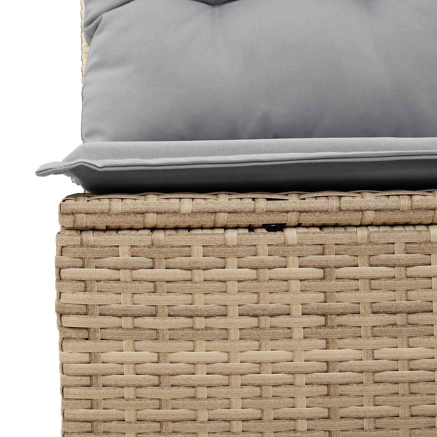 Sofa Set mit Kissen 5 pcs Beige und Hellgrau Poly-Rattan