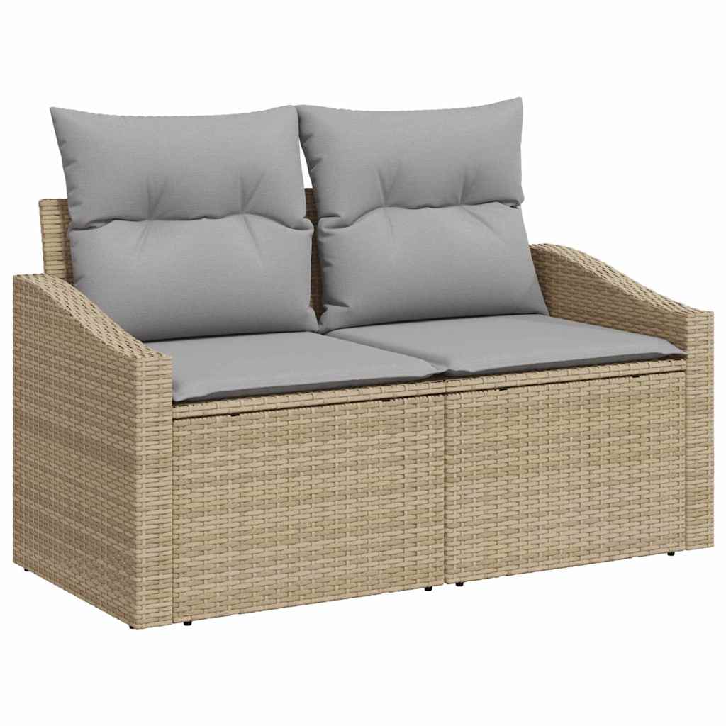 Sofa Set mit Kissen 5 pcs Poly-Rattan