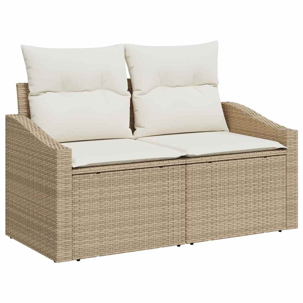 Sofa Set mit Kissen 7 pcs Poly-Rattan