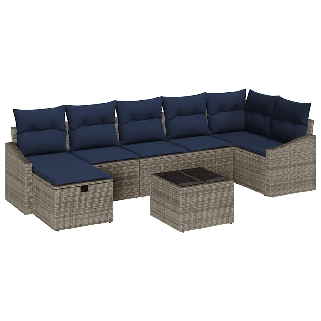 Sofa Set mit Kissen 5 pcs Poly-Rattan