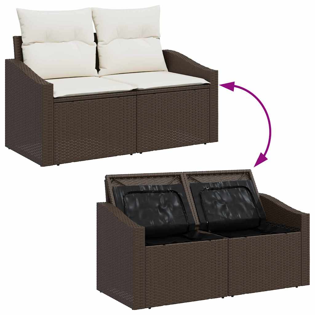 Sofa Set mit Kissen 6 pcs Poly-Rattan