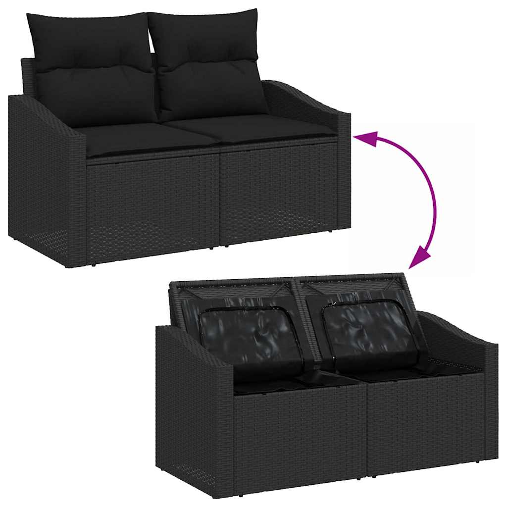 Sofa Set mit Kissen 8 pcs Poly-Rattan
